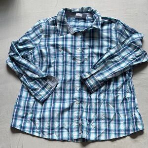 Caribbean Joe Plaid Button Down Shirt in Blue and Green